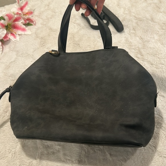 Free People - Charcoal Deep Gray 2-Way Handbag - Picture 2 of 16